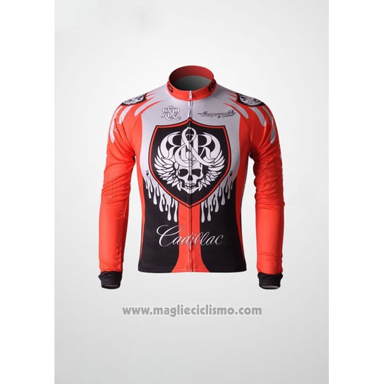 2010 Abbigliamento Ciclismo Rock Racing Rosso e Azzurro Manica Lunga e Salopette